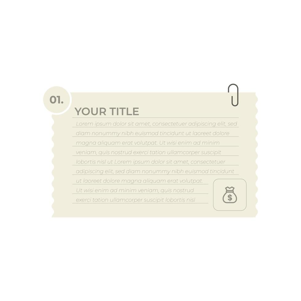 Clean Financial Reporting Slide Template with Circular Number Markers vector