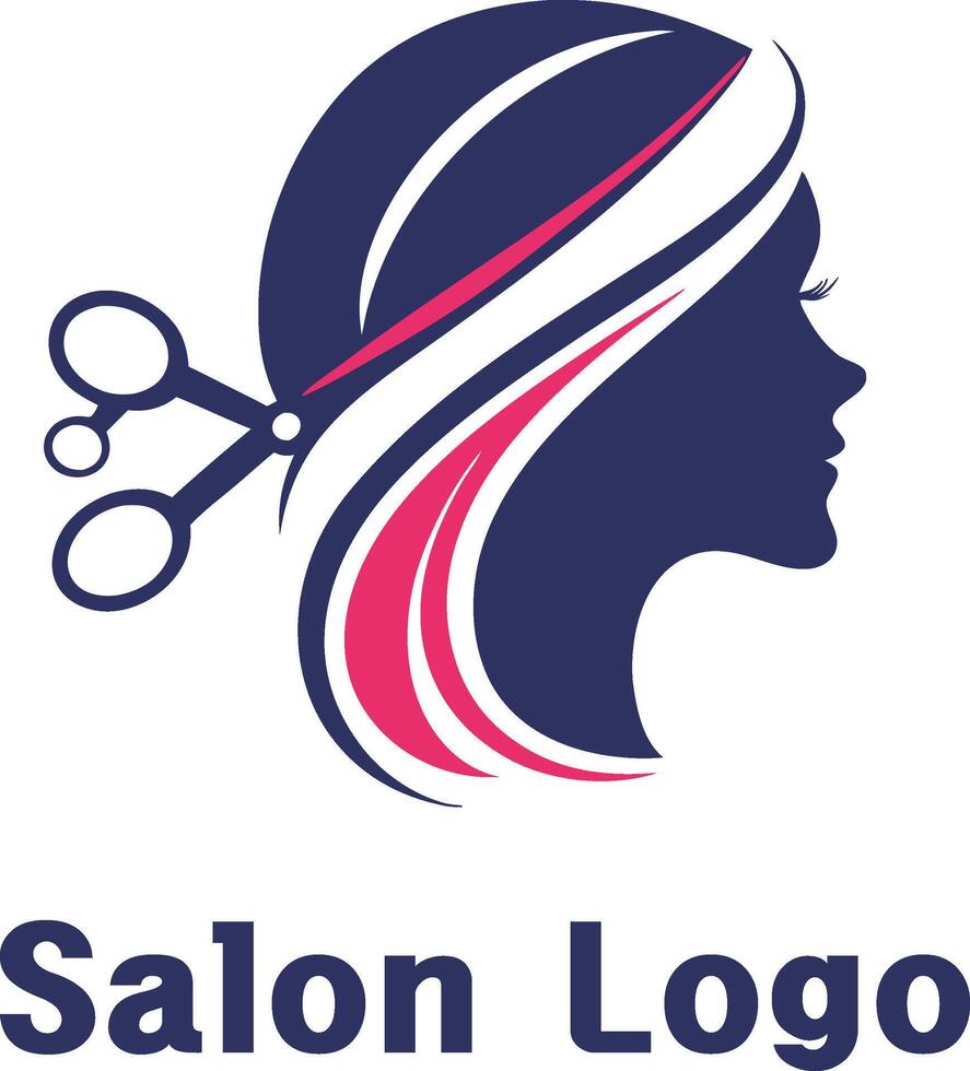 Hair salon logo design vector