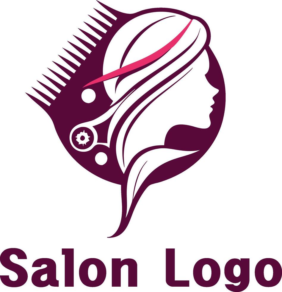 Salon logo design illustration vector