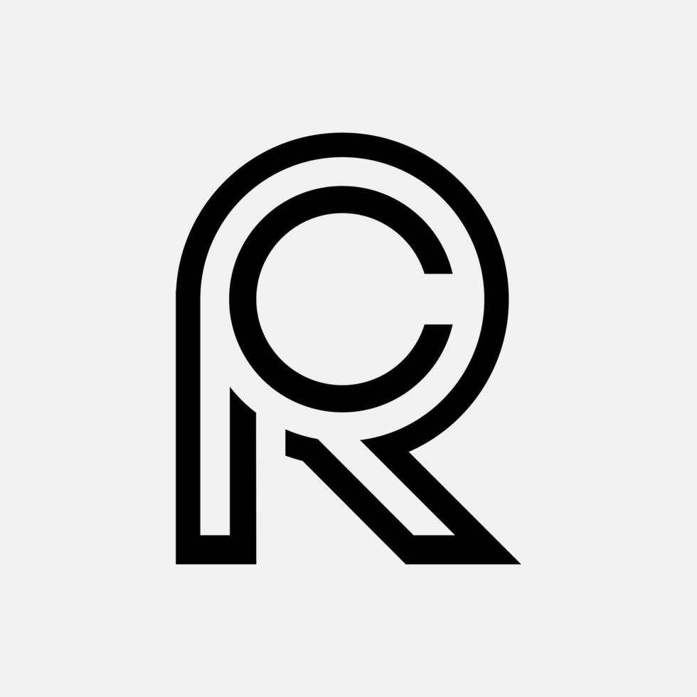 CR RC Initial Monogram Logo Design vector