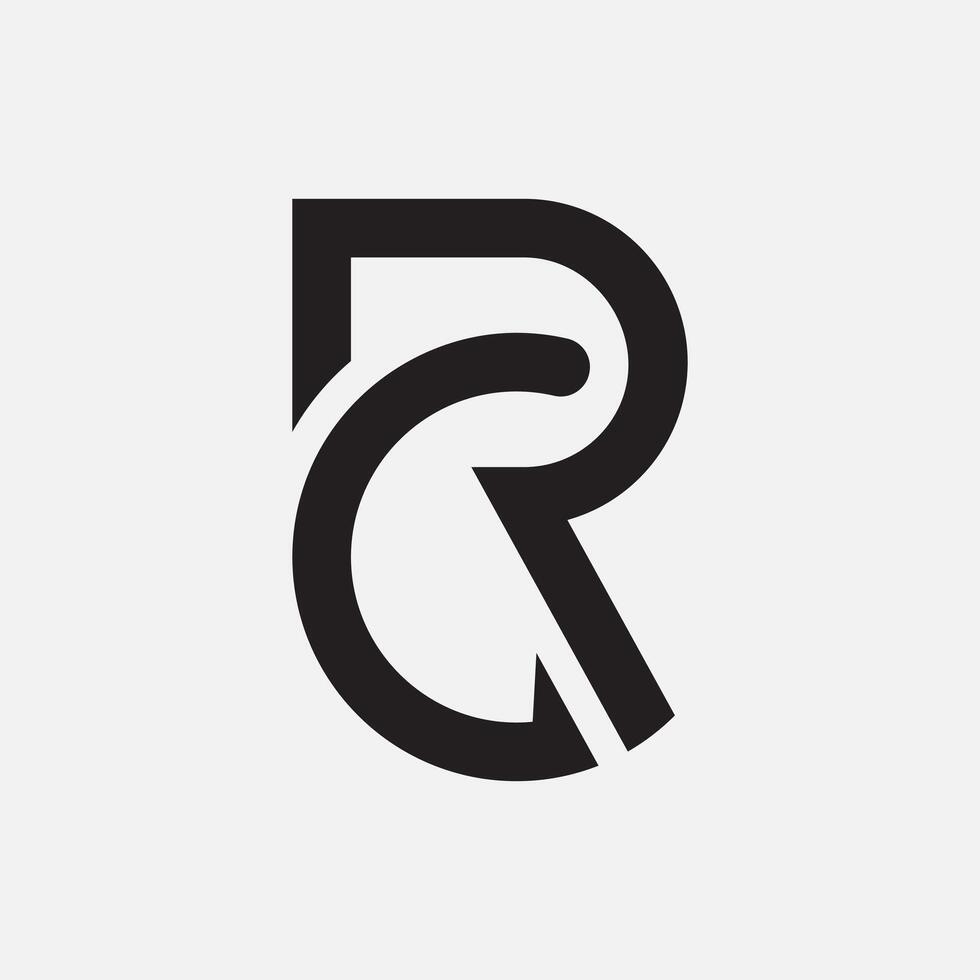CR Letter Monogram Logo Design vector
