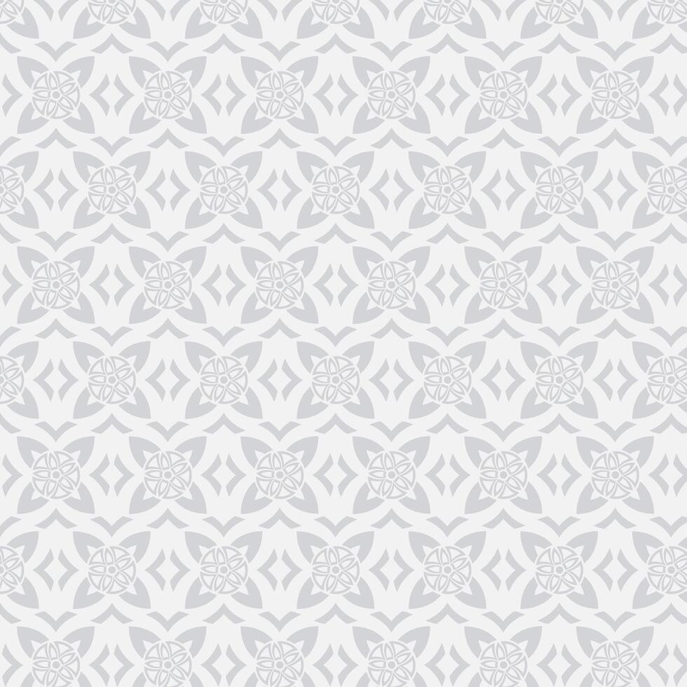 Gray Floral Tile Pattern Design vector