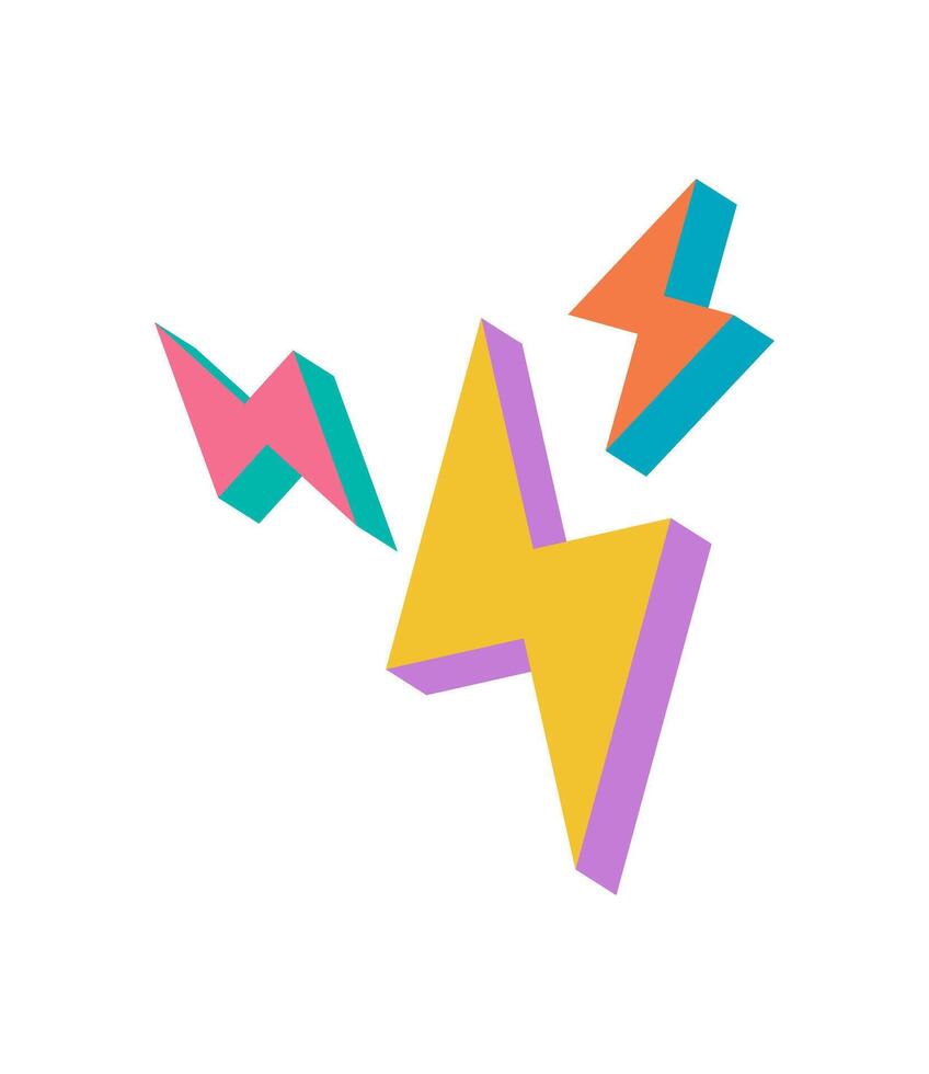 Bold abstract shape icon. Playful contemporary figure with geometric elements. Minimal style, brutalist design, and y2k influence. Perfect for modern graphic applications and unique decoration. vector