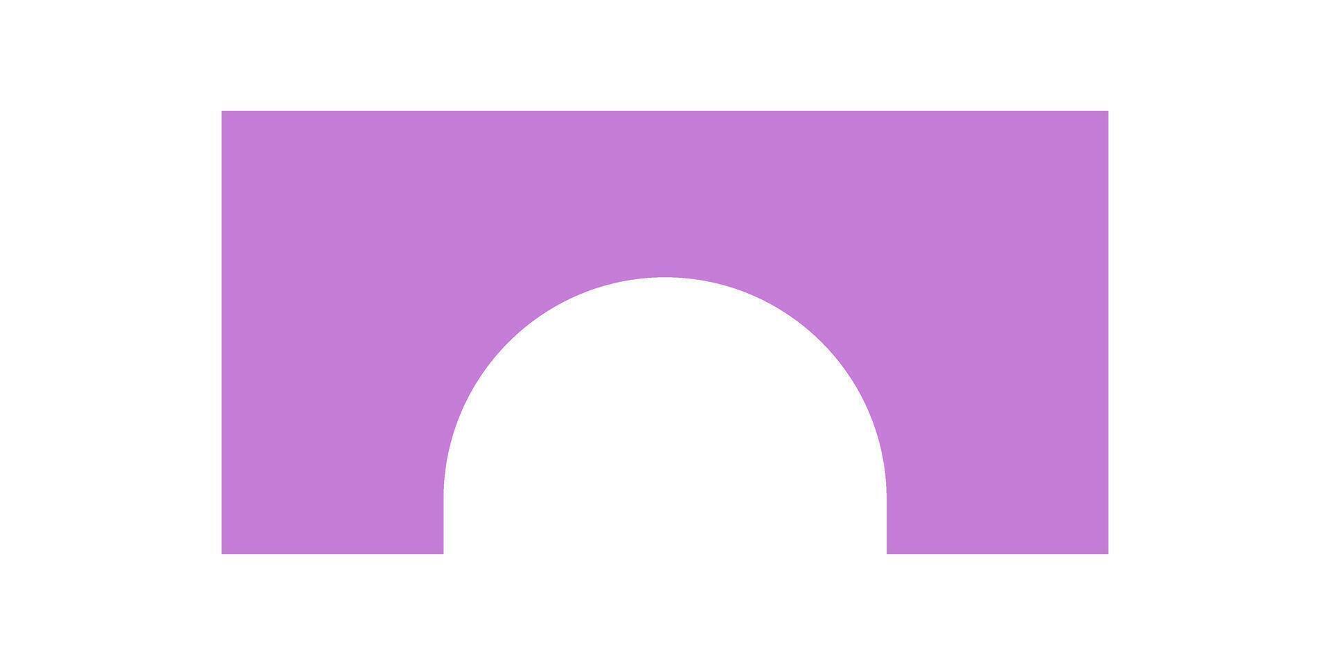 Modern abstract circle shape. Minimal flat form symbol. This graphic element highlights brutalism and y2k aesthetics, suitable for contemporary design projects and creative applications. vector