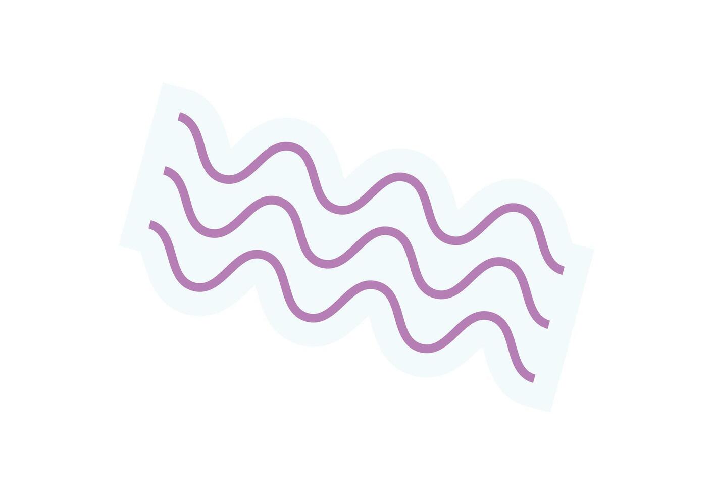 Brutalist wave element sticker. Abstract shape figure. Minimal flat design, y2k aesthetic, geometric element. Perfect for modern decor or contemporary graphic projects. vector