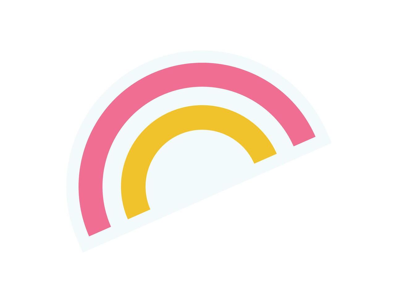 Bold abstract shape sticker. Minimalist icon with a modern aesthetic. Geometric figure with brutalist influences, flat style, suitable for various design applications. vector