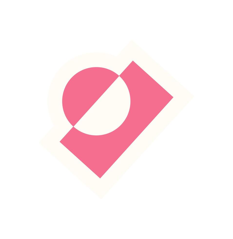 Brutalist abstract shape sticker. Bold modern form element with a unique figure. Minimal icon, geometric style, y2k aesthetic, perfect for contemporary graphic projects. vector