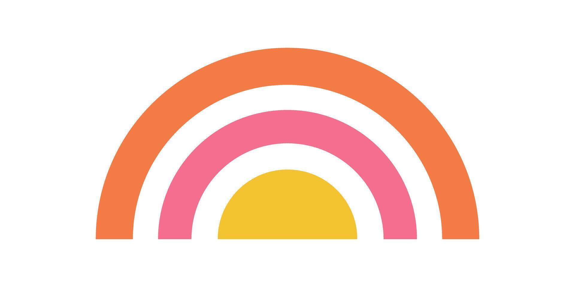 Bold abstract circle icon. Modern round shape element. Fun minimal design, flat style, brutalism concept, potential for trendy applications. vector