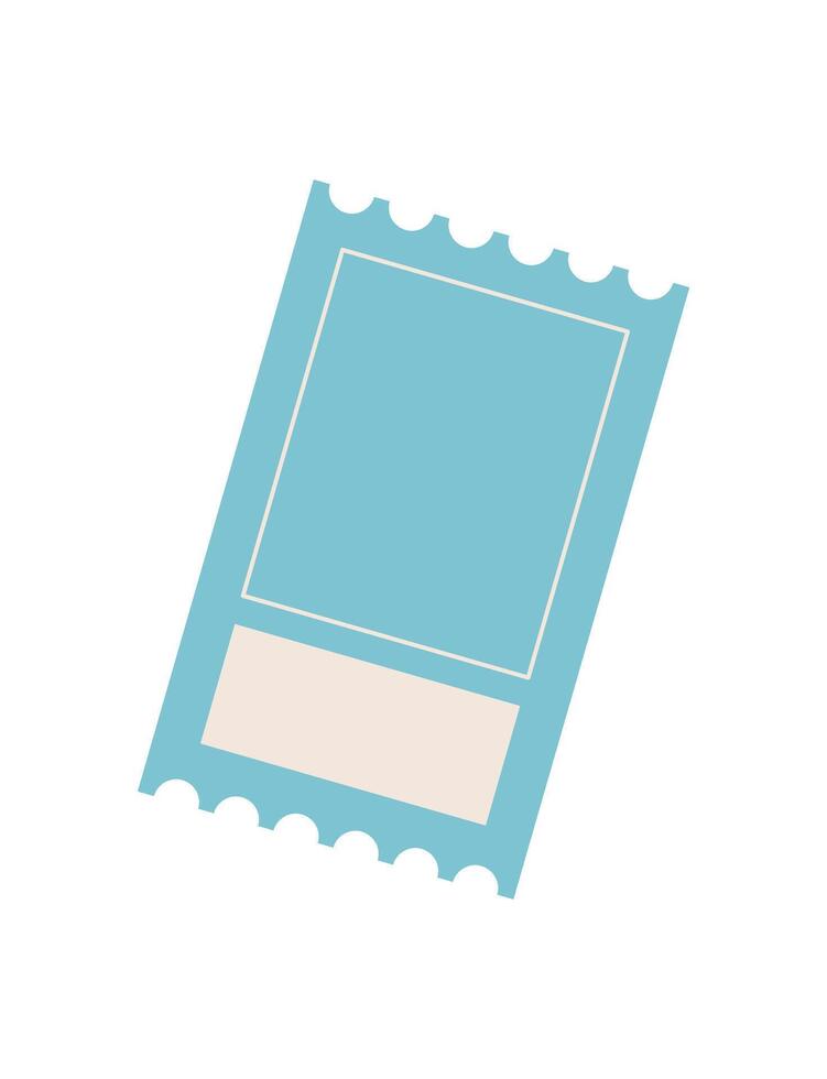 Flat ticket icon. Simple card or voucher representation. Symbol of access, this item serves as a pass for entry. Versatile usage for events, promotions, or travel, offering an easily recognizable vector