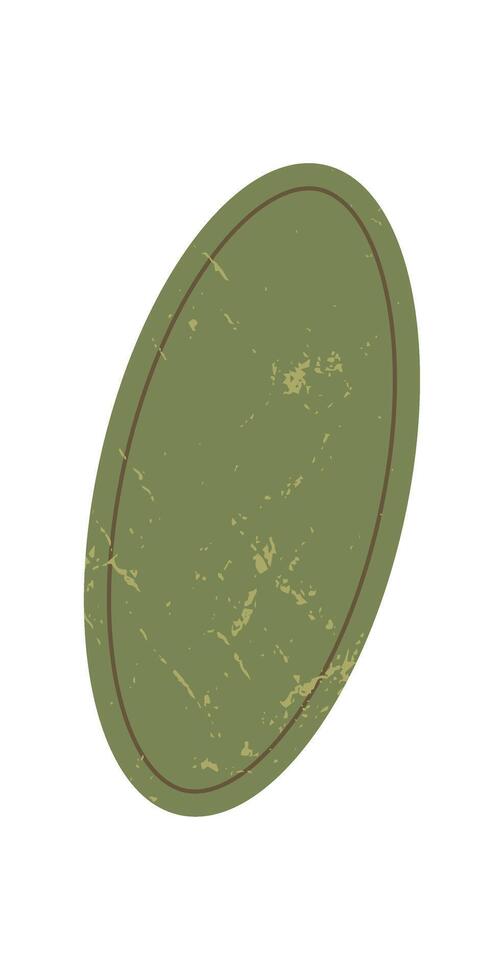 Bold abstract oval form. Geometric icon with grunge texture. Minimal design element, brutalism style, y2k aesthetic. Perfect for contemporary art projects and modern graphic needs. vector
