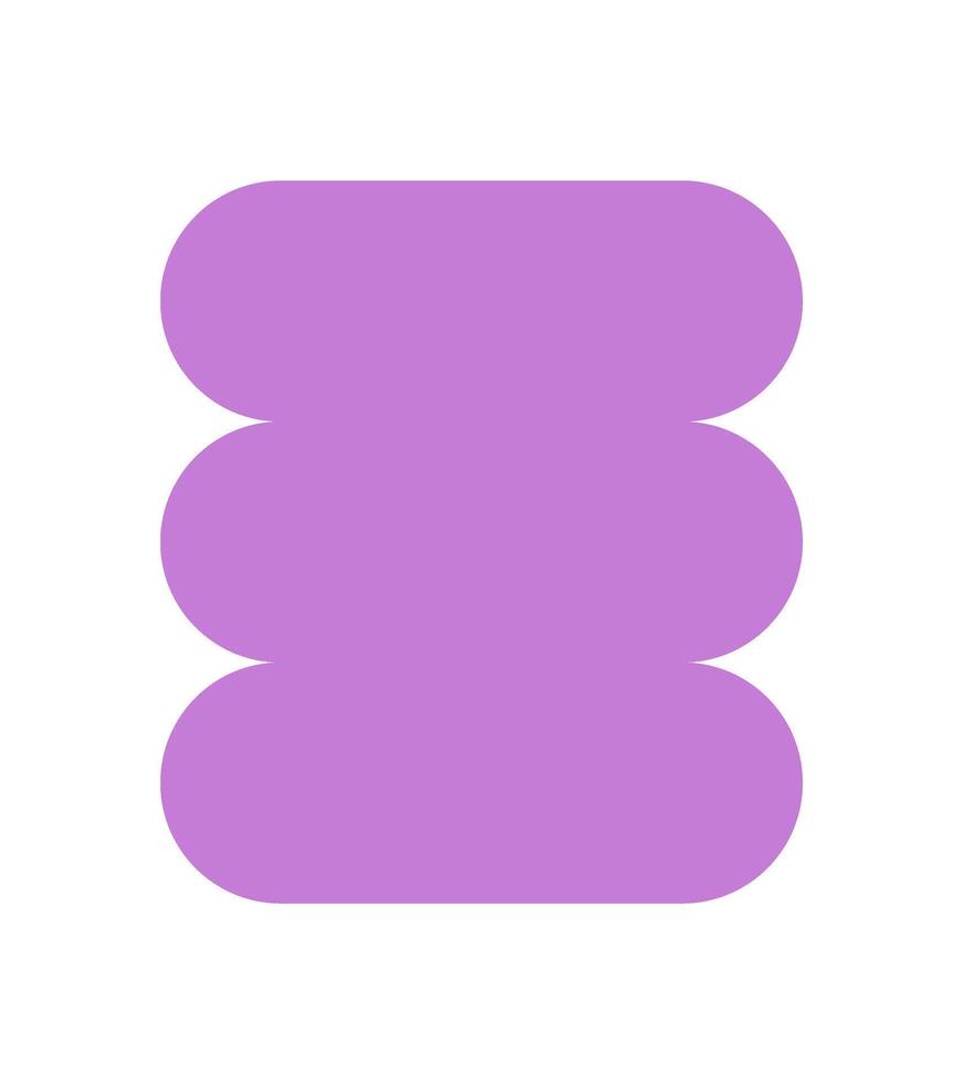 Brutalist abstract bubble shape. Modern icon with a minimal curve form. Contemporary element, flat style, y2k aesthetic, suitable for creative projects and graphic applications. vector