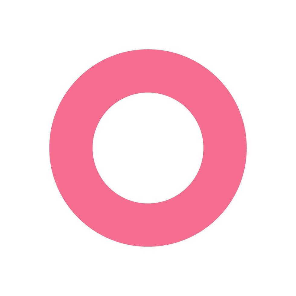 Bold minimalist circle icon. Abstract round shape element. A flat decoration in a contemporary style, ideal for modern art projects or y2k designs. This graphic symbol embodies brutalism and vector
