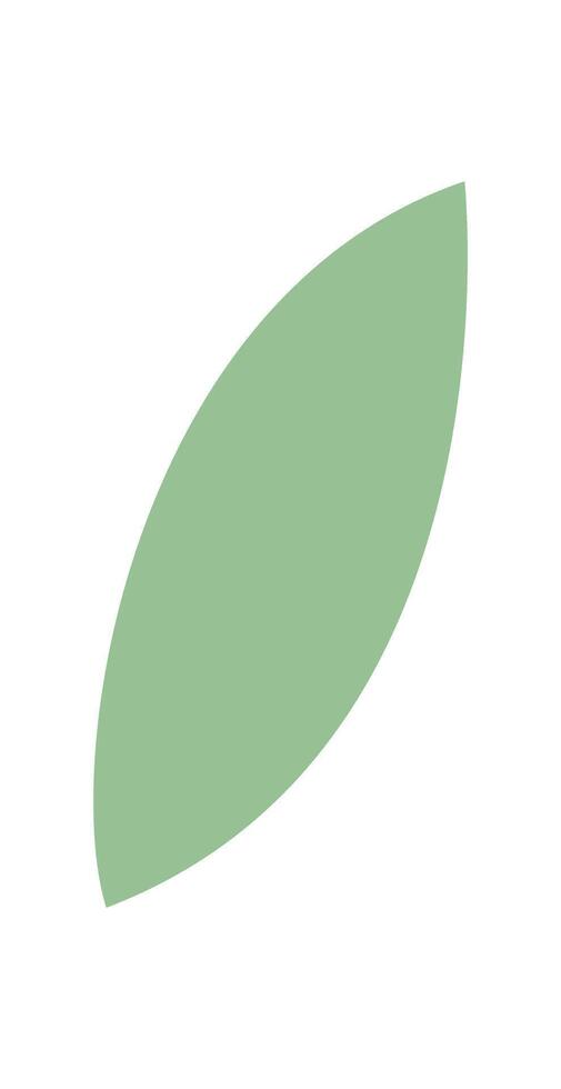 Stylized green leaves create a modern, flat representation. A simple depiction of nature reflects freshness and tranquility. This botanical concept serves versatile purposes, suitable for design vector