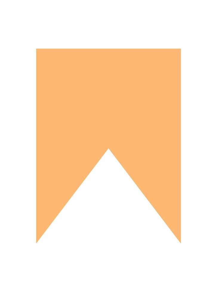 Geometric orange and white shape. Abstract design with vibrant colors and clean lines. This minimalism presents contemporary aesthetics, suitable for artistic compositions graphic projects. vector