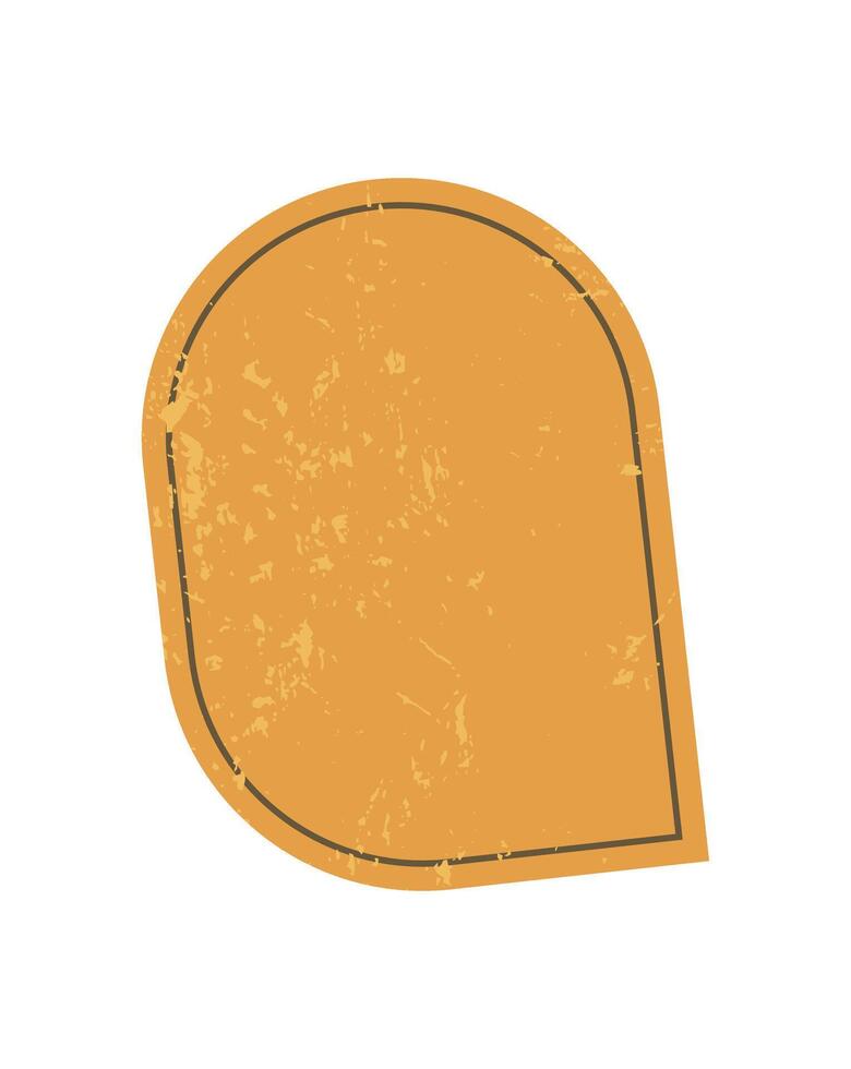 Bold abstract brutalist shape sticker. Modern grunge texture creates a striking element. This figure showcases contemporary brutalism in a unique form, perfect for y2k graphic applications. vector