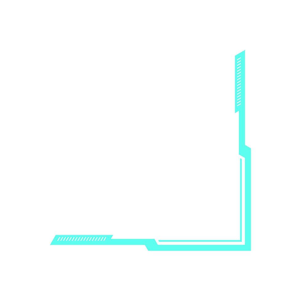Y2K retro HUD frame. Abstract digital element with flat shape and futuristic icon. Aesthetic design for 90s inspired projects, cool decoration, or trendy posters. vector