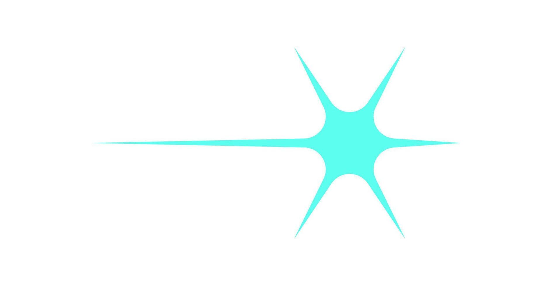 Psychedelic star icon. Bold shape and abstract element. Retro space decoration, flat aesthetic, perfect for 90s style projects or y2k themed designs. vector