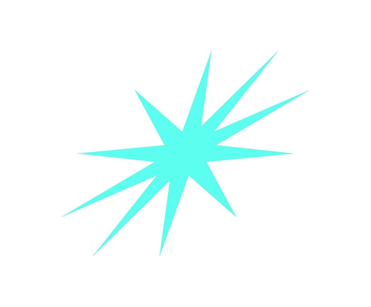 Y2K bold abstract star. Modern psychedelic icon with retro shape. Space element, graphic design, trendy decoration. Perfect for 90s nostalgia and unique art collection. vector