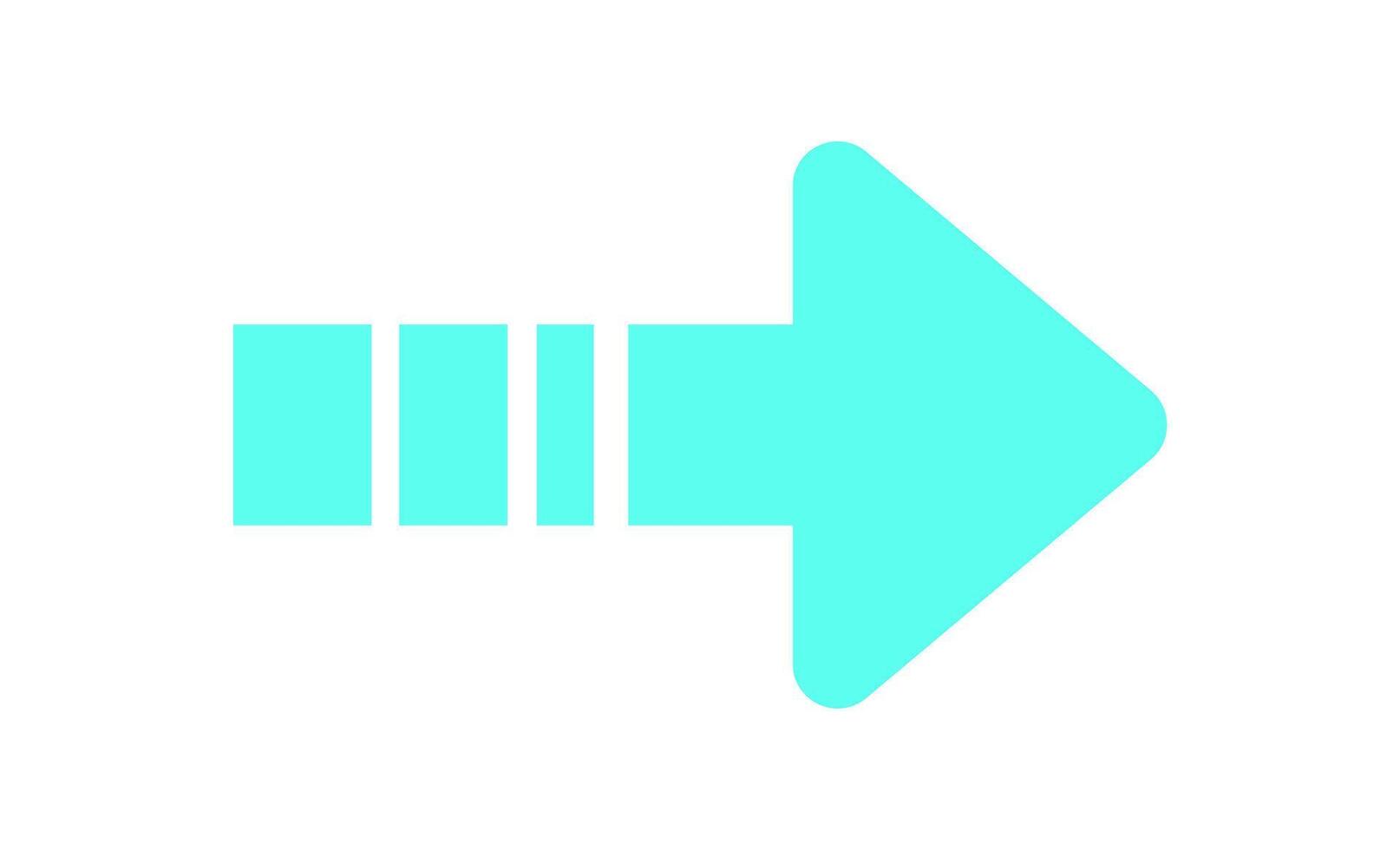 Y2K abstract arrow badge. Modern icon in minimal shape. Retro symbol, bold aesthetic, cool element for decoration or streetwear collection. vector