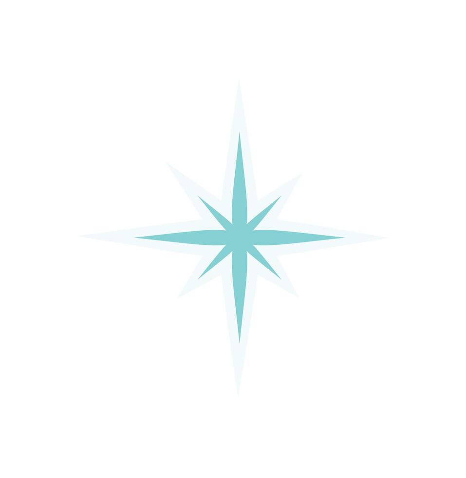 Y2K retro star sticker. Abstract symbol with a modern shape. Cool design element, nostalgic vibe from the 90s, suitable for decoration or trendy streetwear collections. vector