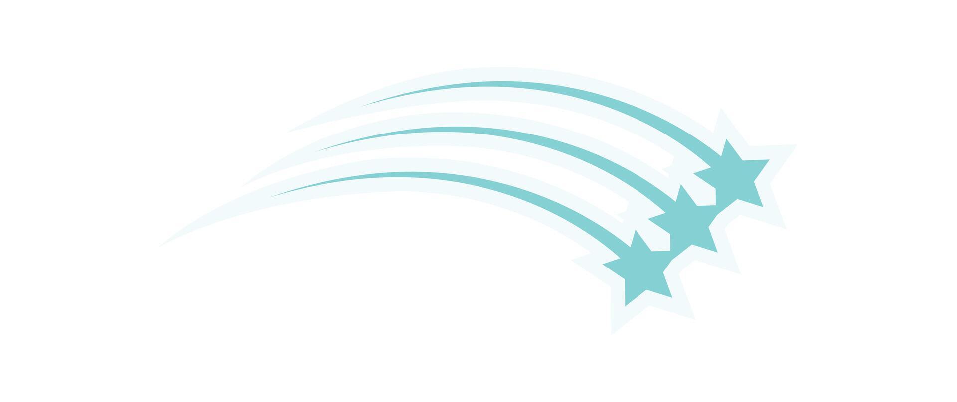 Y2K retro star sticker. Abstract Comet cosmic shape with a glow effect. This aesthetic design features a nostalgic 90s vibe, ideal for trendy decorations or unique collections. vector