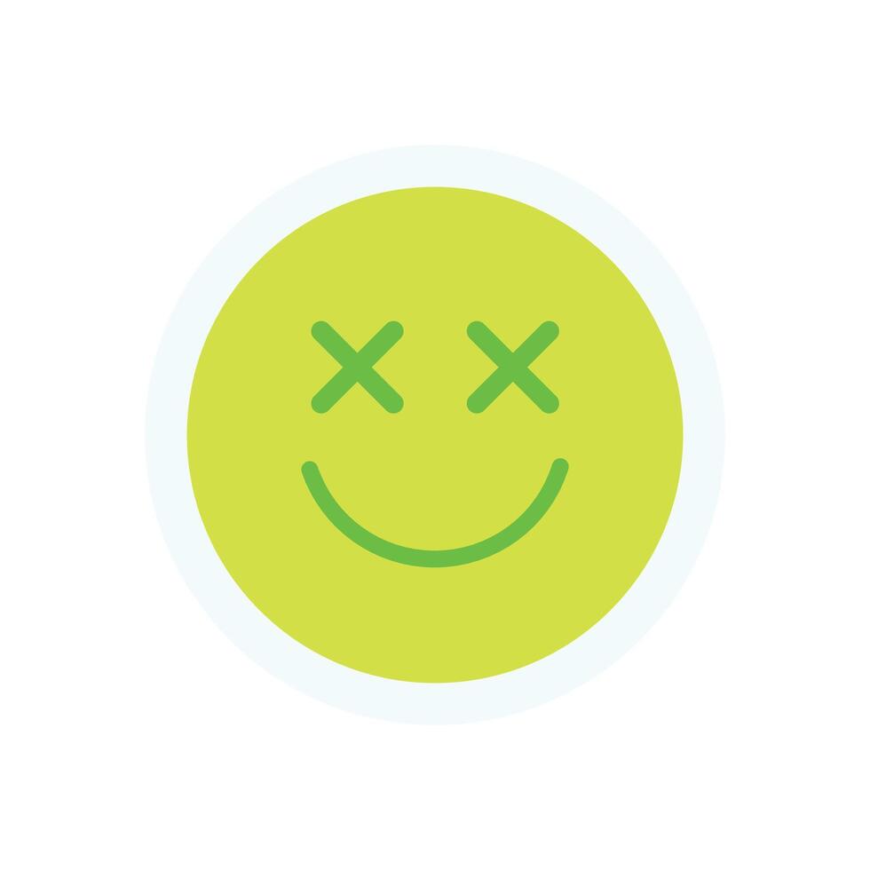 Y2K retro smile sticker. Cute emoji face with happy expression. Fun icon element, abstract design, trendy decoration. Ideal for nostalgic projects or streetwear collections. vector