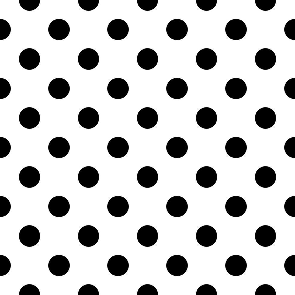 Seamless Black and White Polka Dot Pattern, Classic Decorative Texture vector