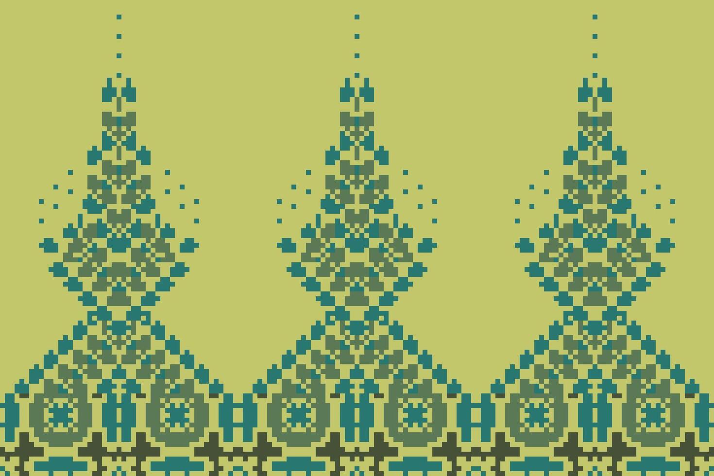 Fabric Texture Ikat Pattern Dressfolk Embroidery, Aztec Geometric Ornament Print. Design for Carpet, Wallpaper, Clothing, Wrapping, Fabric vector
