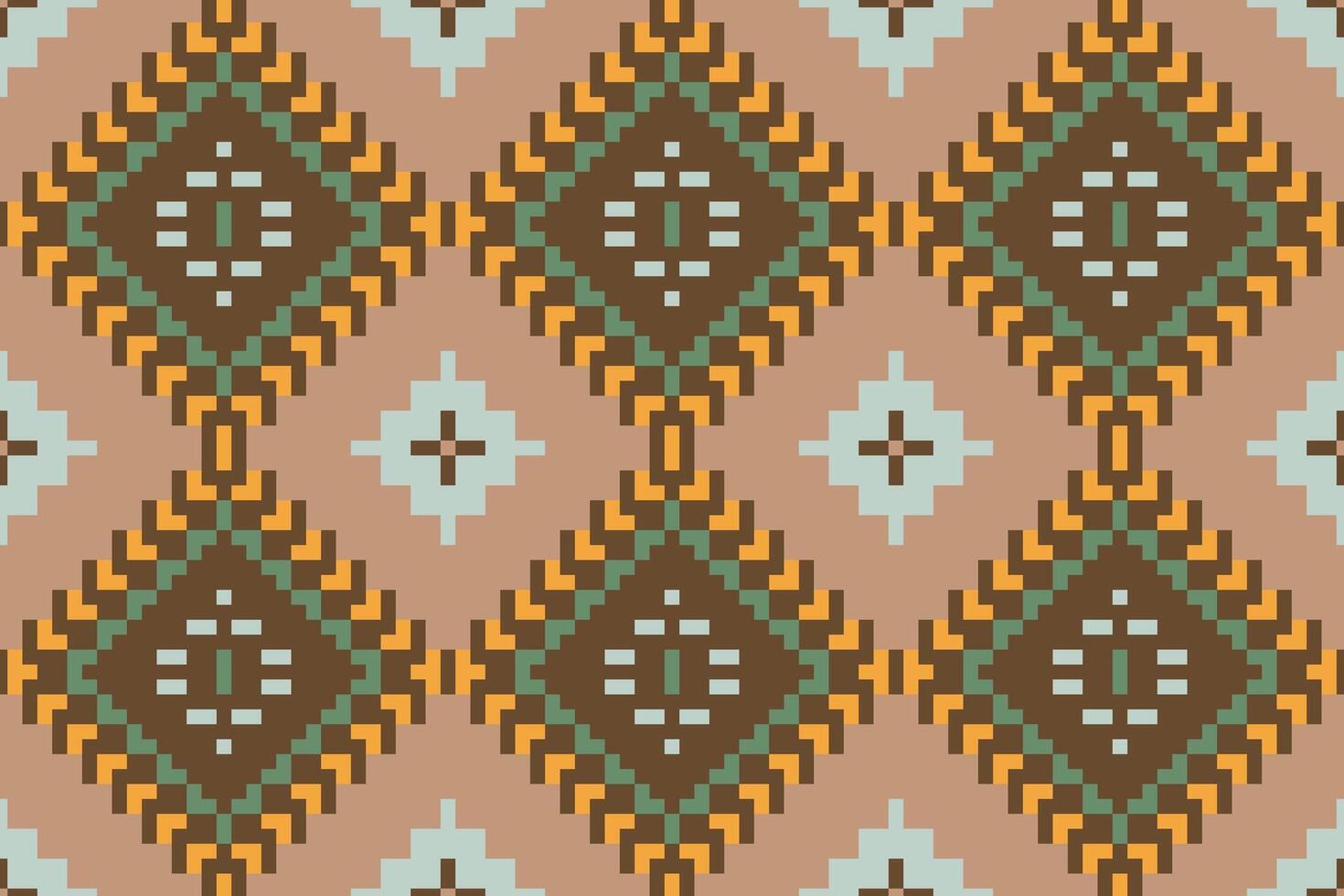 Motif Geometric Patterns Drawingfolk Embroidery, Aztec Geometric Ornament Print. Design for Carpet, Wallpaper, Clothing, Wrapping, Fabric vector