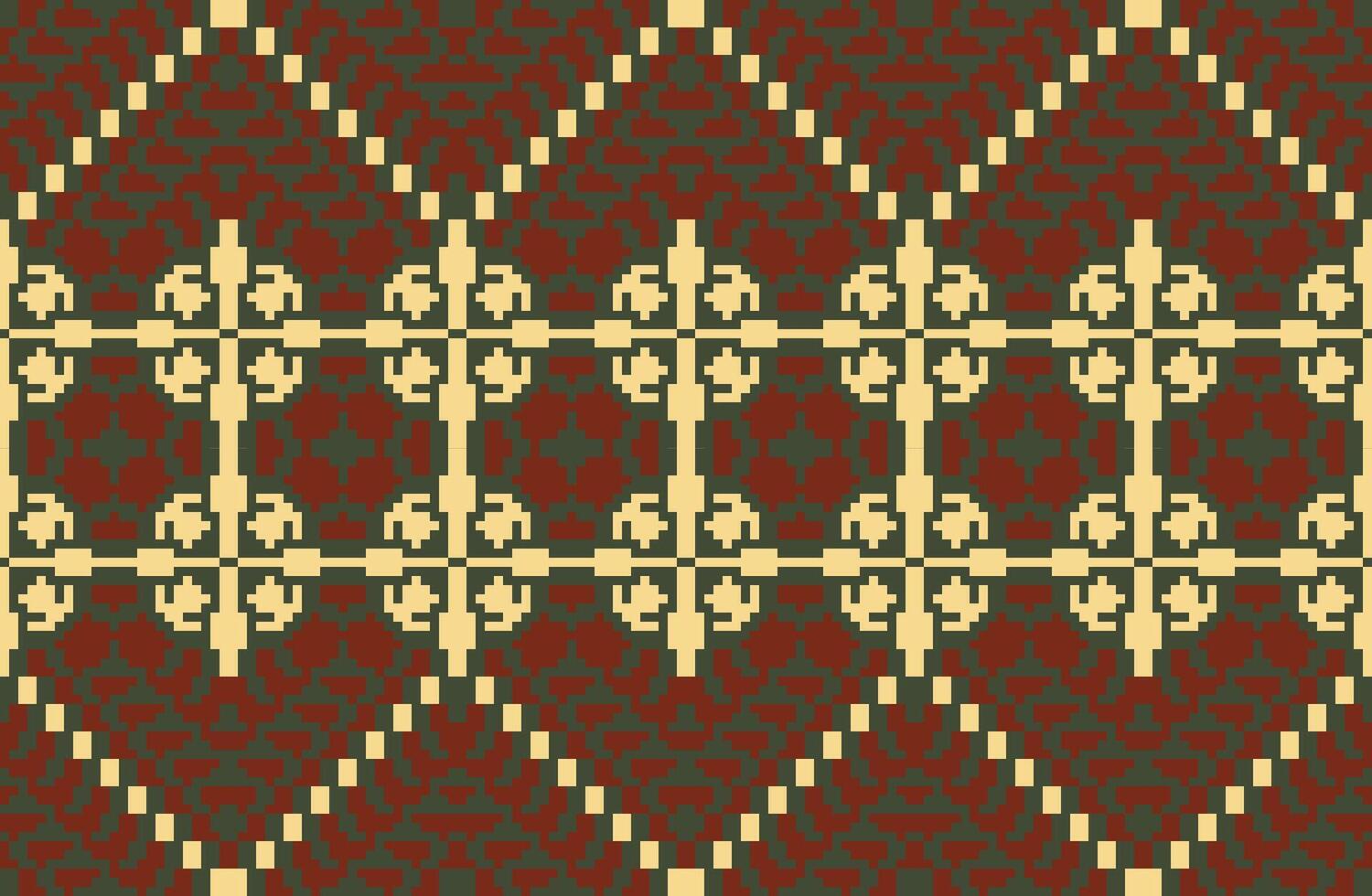 Fabric Pattern Geometric Pattern Designfolk Embroidery, Aztec Geometric Ornament Print. Design for Carpet, Wallpaper, Clothing, Wrapping, Fabric vector