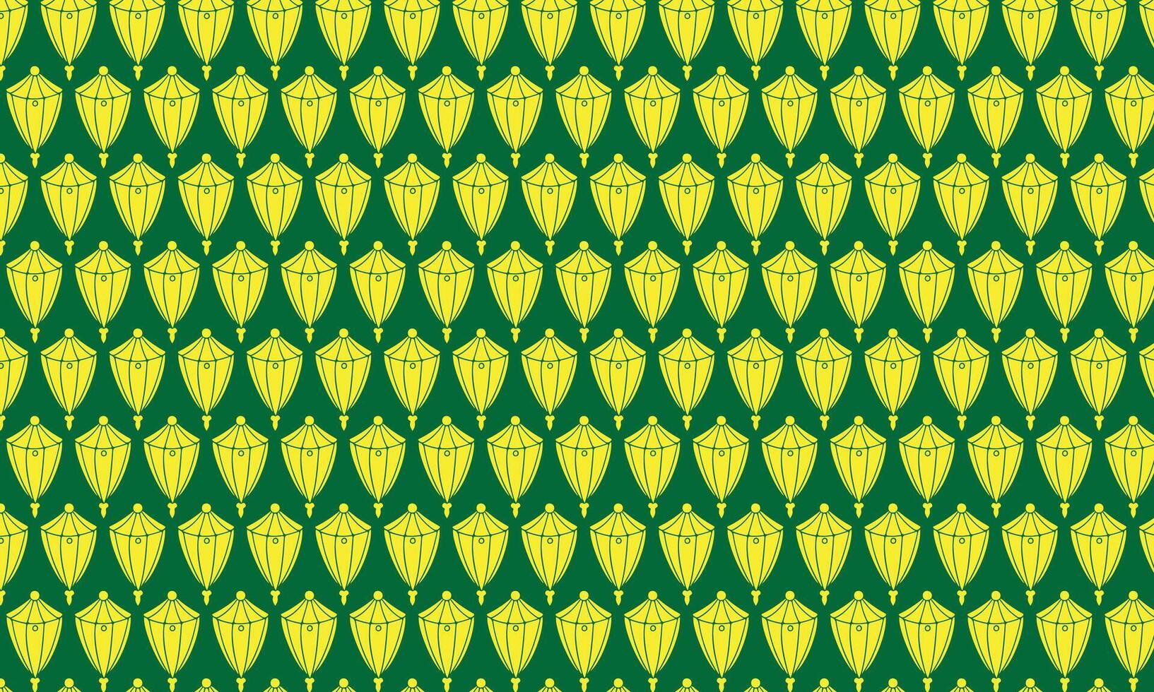 Floral pattern with yellow flowers and green striped background in vintage style vector