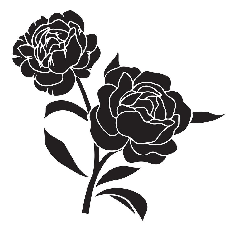 Vintage rose bouquet illustration with floral design and pink petals vector