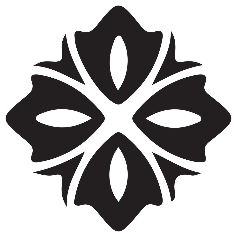 Black and white butterfly tattoo mask with artistic tribal design elements vector