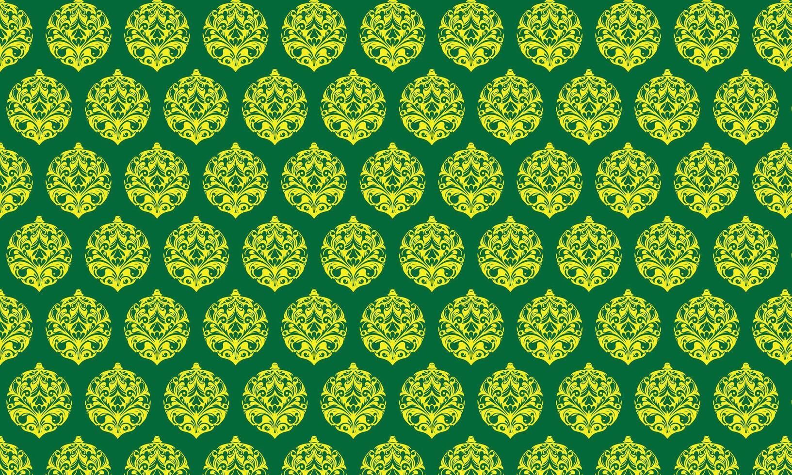Floral pattern with green leaves and vintage decorative elements vector