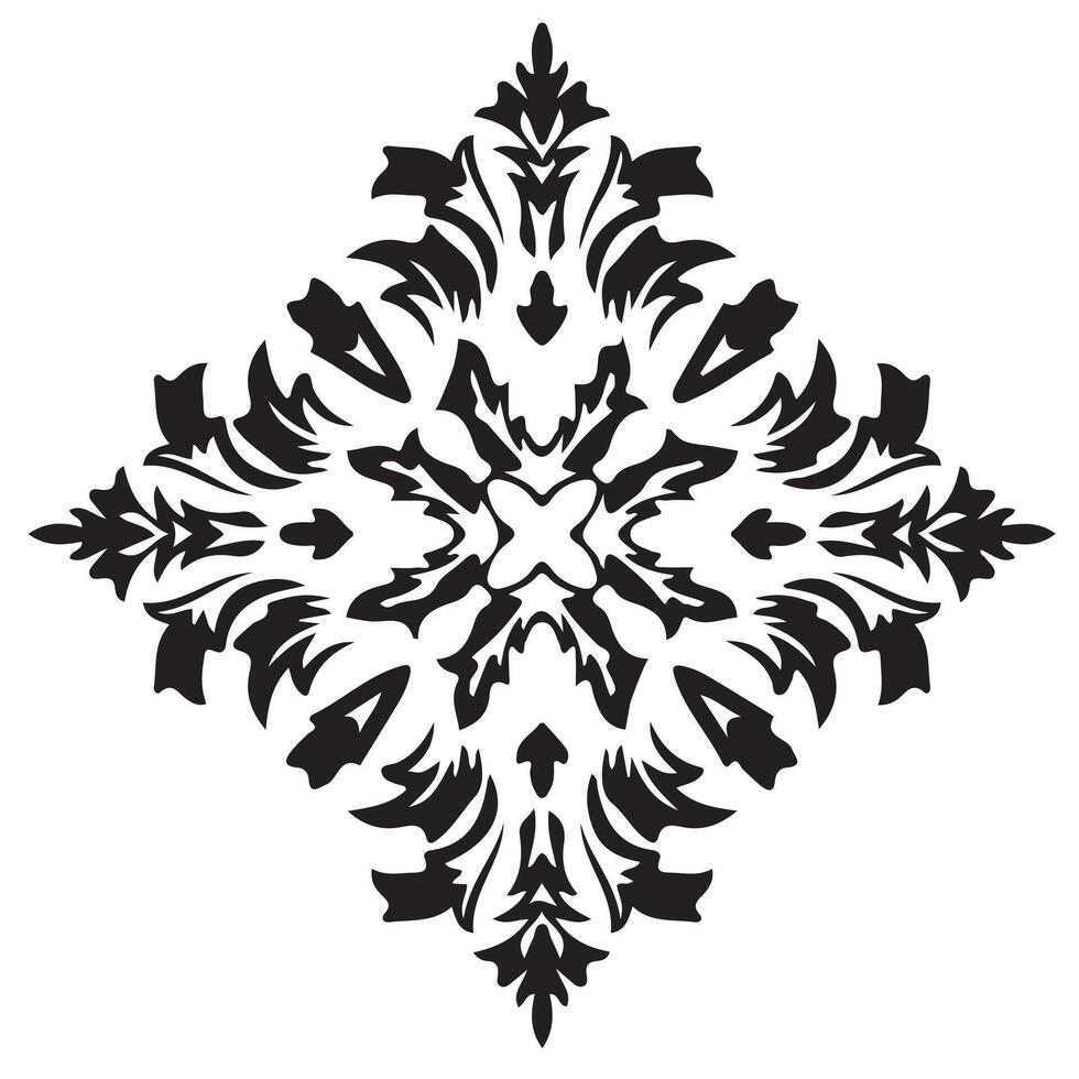Abstract floral ornament design with vintage decorative elements and tribal art style vector
