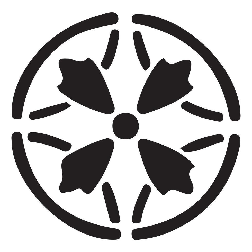 Abstract flower symbol with icon style and warning design elements vector