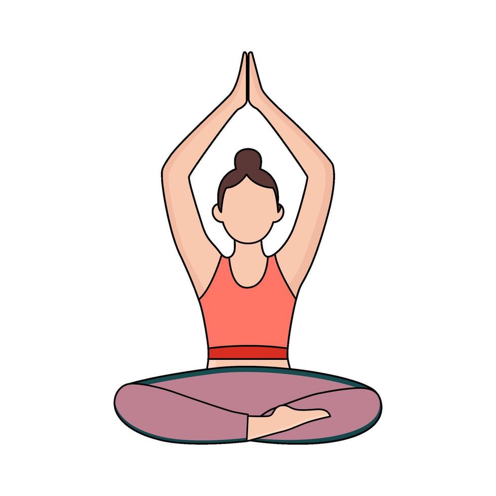 illustration of Yoga Instructor vector