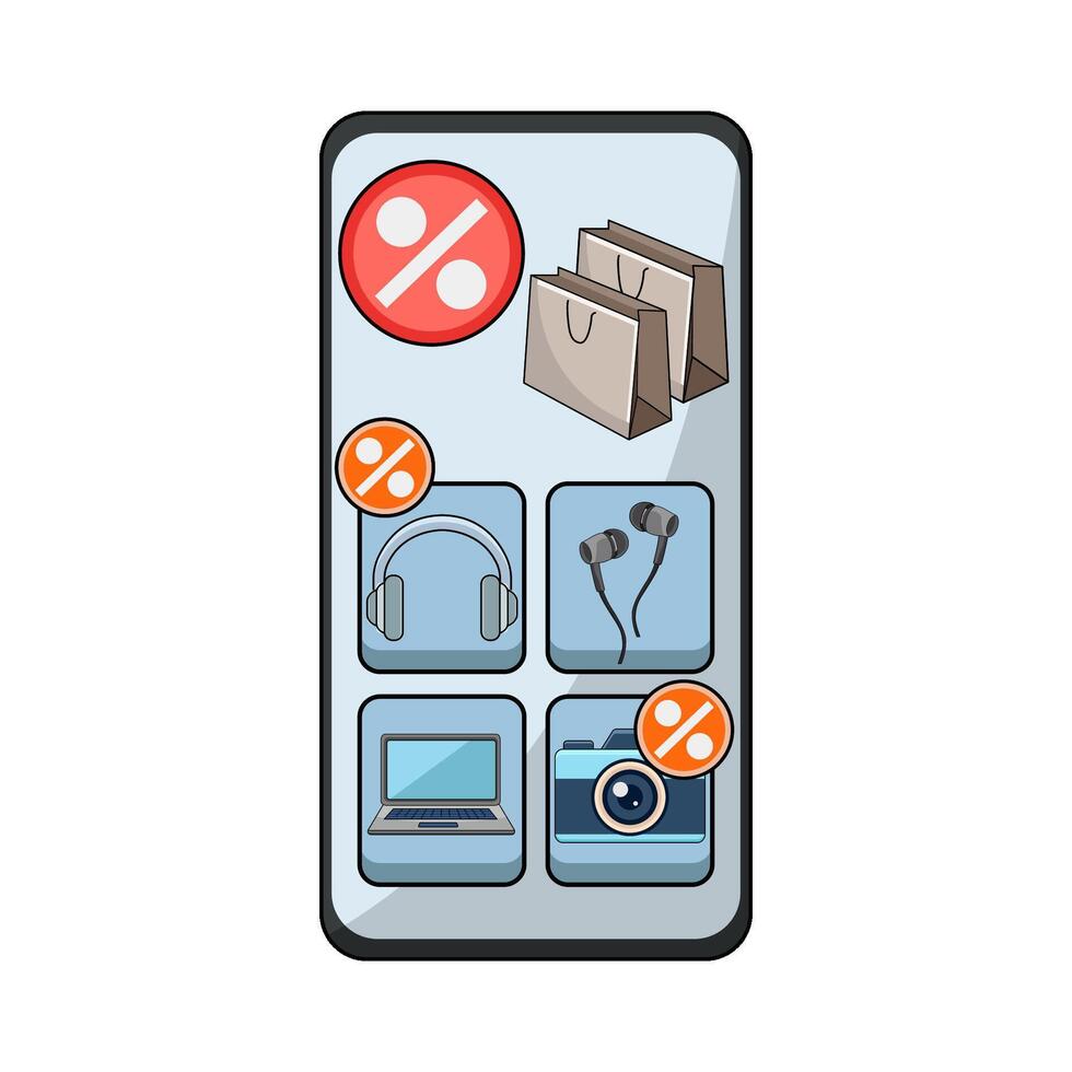 Marketplace online shopping Electronic vector