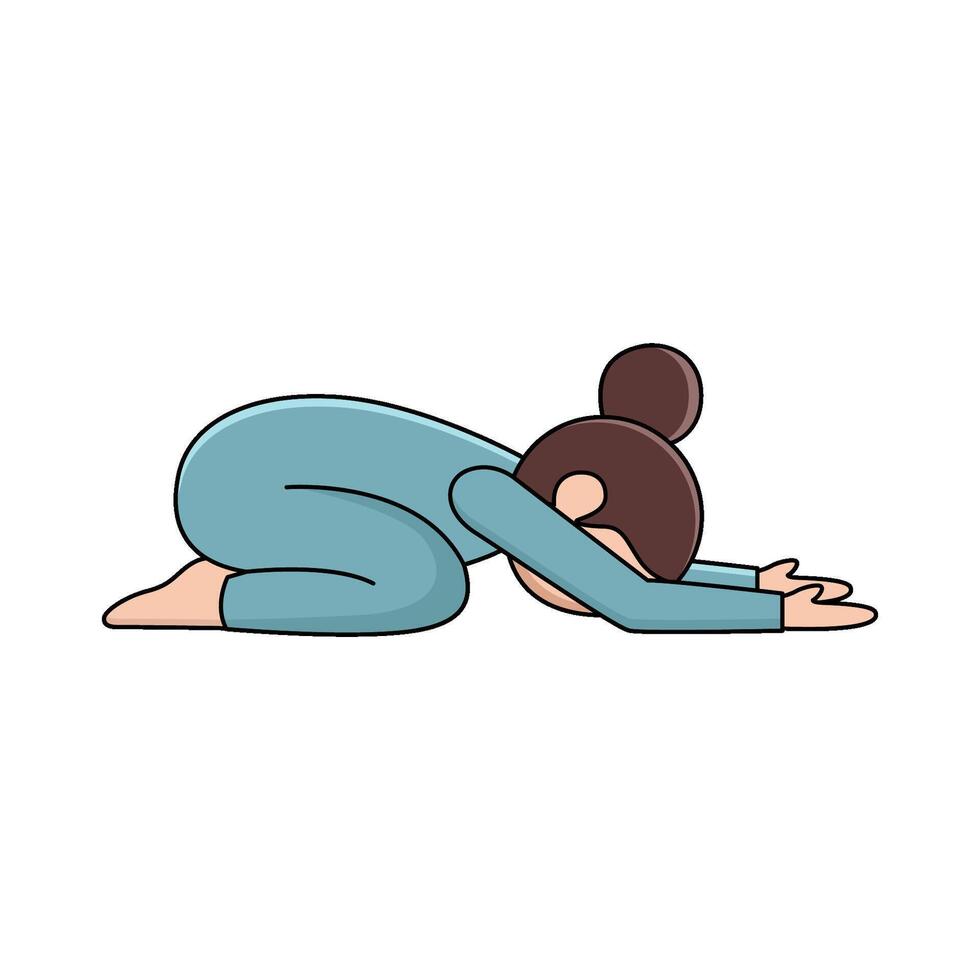 Childs Pose Balasana vector