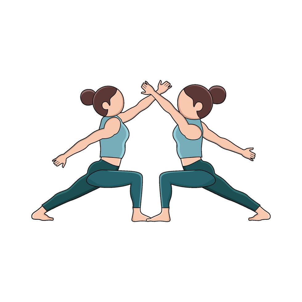 illustration of Partner Pose vector