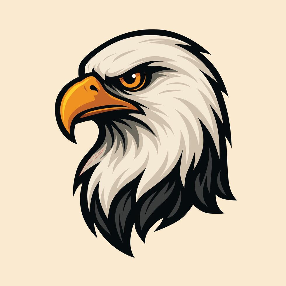 Majestic eagle head illustration vector
