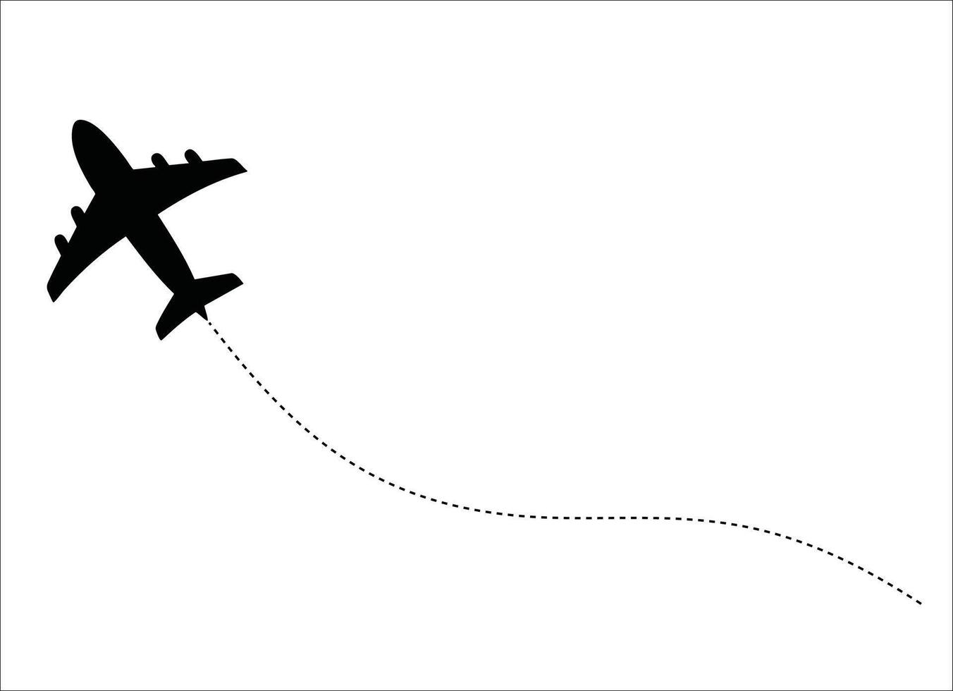 airplane silhouette, design vector