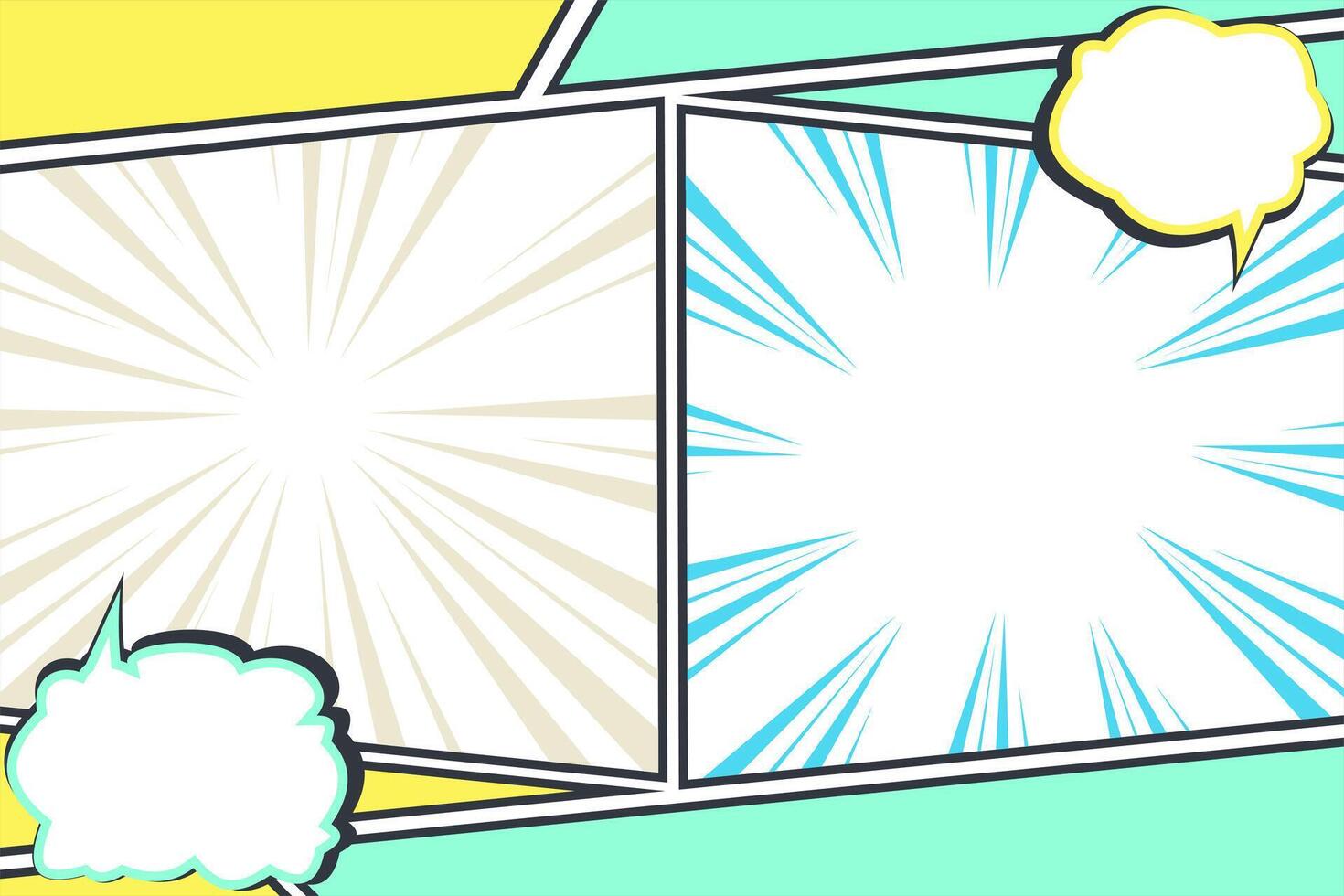 Clean Blank Comic Strip Layout with Dialog Bubbles. Editable Design for Various Creative Media and Communication Needs vector