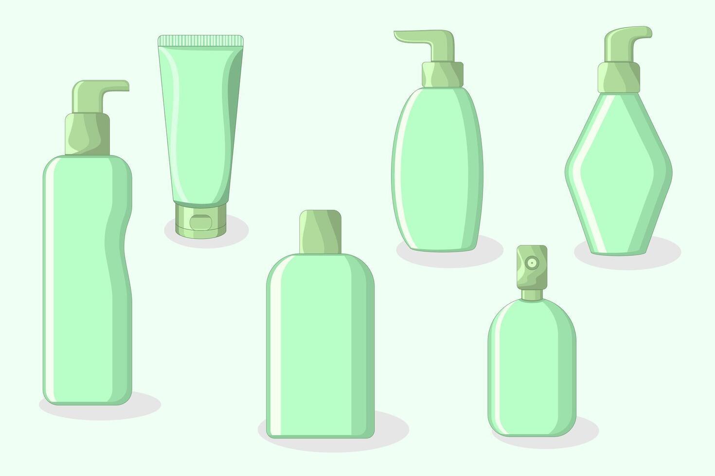 green and tea Skincare Product Mockup. Containers for Ads, Packaging Design, and Digital Marketing,Minimalist Skincare Packaging vector