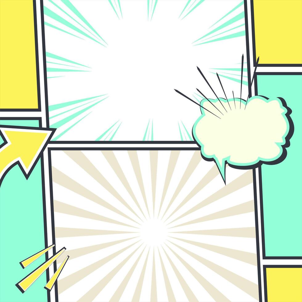 Simple and Fun Blank Comic Page Design. Double Panel Template for Creative Projects and Versatile Media Output vector