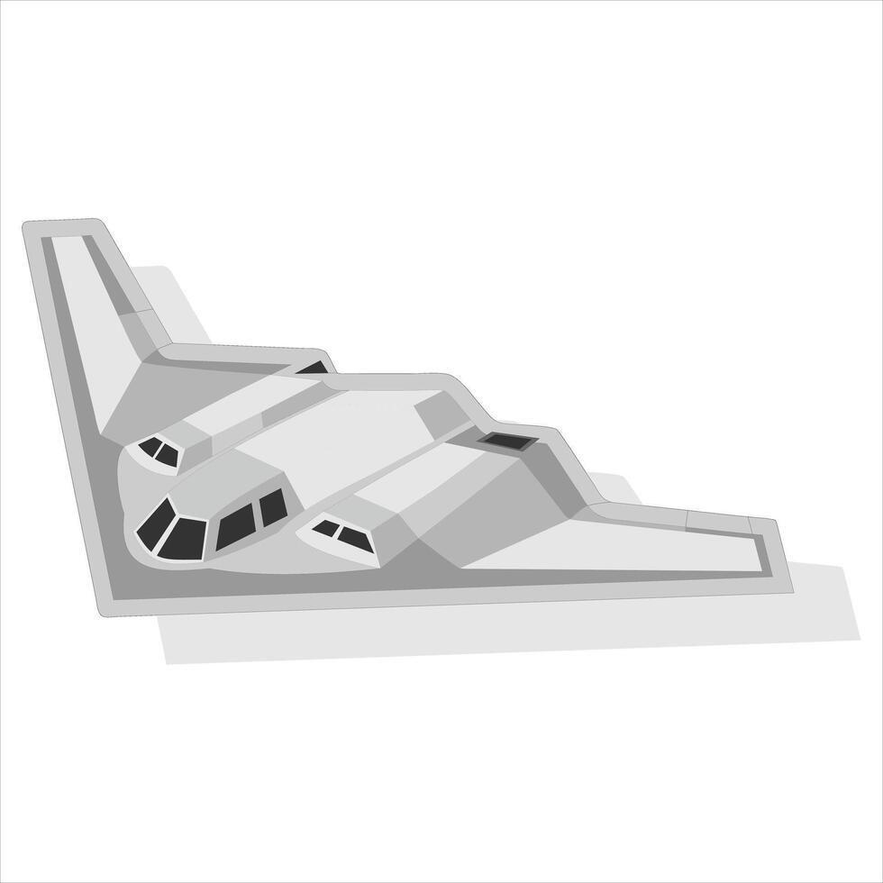Futuristic B2 Bomber in Dynamic View. Clean Aircraft Design vector