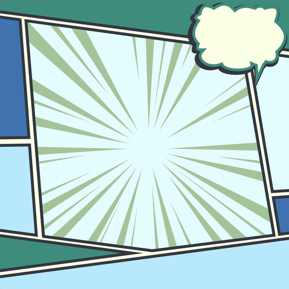 Blank One-Panel Comic Layout for Versatile Use in Education, Campaigns, or Digital Art Projects vector
