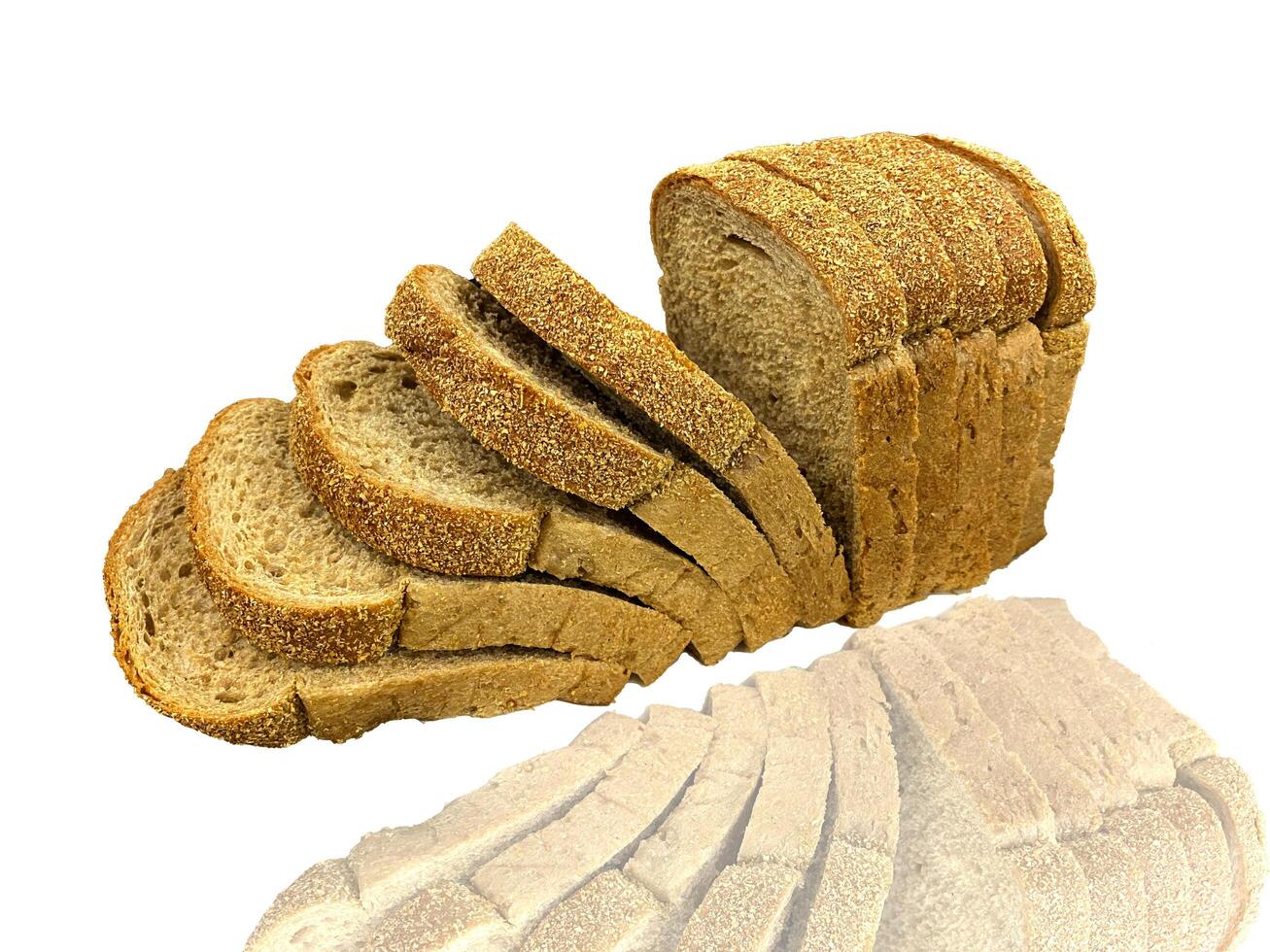 Tasty and yummy bread islated on white background photo