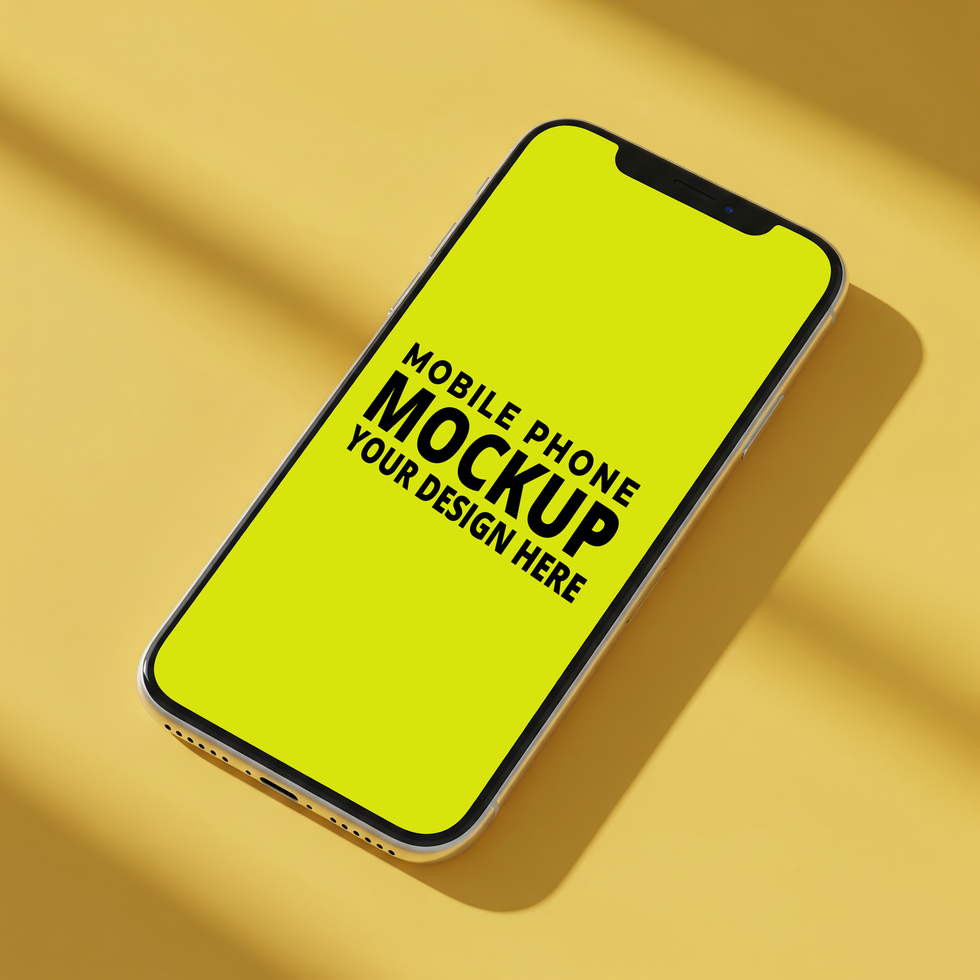 Front View Smartphone Mockup Template psd