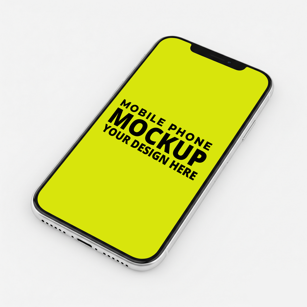 Minimal Phone Mockup for App Showcase psd